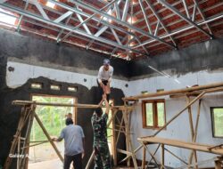 Progres TMMD Ke 123 Kodim 0822 Bondowoso: Pembangunan Mushollah Desa Trotosari Capai 65 Persen