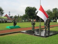Kasdim 0402/OKI Bertindak Sebagai Irup Pada Upacara Bendera