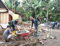 TMMD ke-123 Kodim 0822 Bondowoso Perbaiki Rumah Tidak Layak Huni di Desa Gunosari