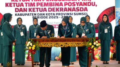 Ike Meilina Muchendi Resmi Dilantik sebagai Ketua TP PKK OKI 2025-2030