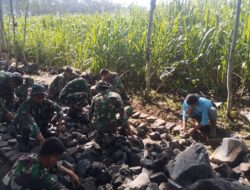 Pengerjaan pembangunan jalan TMMD 123 Bondowoso sudah mencapai 50 persen