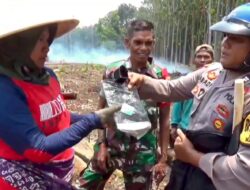 Bhabinkamtibmas Polsek Curahdami Turun Langsung Dukung Ketahanan Pangan Nasional