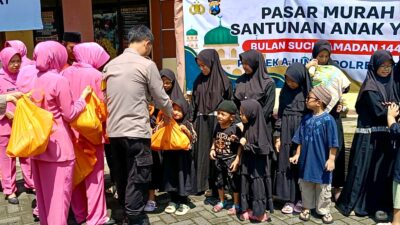 “Polri Untuk Masyarakat” Polres Jember Gelar Pasar Murah Ramadhan Berhadiah dan Santuni Anak Yatim