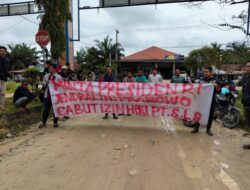 Perusahaan Tidak Ada Kontribusi, Kantor PT. SLS disegel Pemuda Tanjung Kuyo