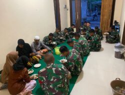 SATGAS TMMD KE-123 KODIM 0822 BONDOWOSO DAN WARGA GUNOSARI GELAR BUKA PUASA BERSAMA
