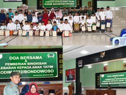 Kodim 0822 Bondowoso Gelar Doa Bersama dan Bingkisan untuk Anak Yatim, Dandim Apresiasi Kepedulian Sosial