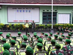 Prajurit Kodim 0822 Bondowoso Bersiap Sambut Lebaran, Dandim Pesankan Kedisiplinan dan Keamanan
