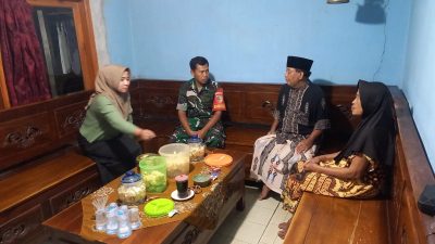 BABINSA KONCER KIDUL SAMBANGI WARGA, HANGATKAN SUASANA HALAL BIHALAL KELUARGA