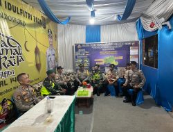 Sinergi TNI-Polri dan Petugas Gabungan Amankan Pos Pantau Idul Fitri di Maesan