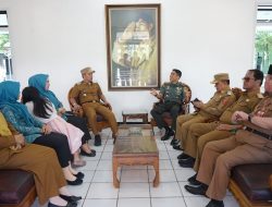 Komandan Kodim 0422/Lampung Barat Terima Kunjungan Halal Bihalal dari Forkopimda