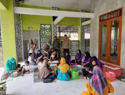 Sinergi TNI-Polri Di Kab Bondowoso Dukung Kesehatan Warga, Dampingi Posyandu di Prajekan Lor