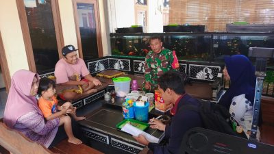 Sinergi TNI dan Mahasiswa Babinsa Dampingi Kegiatan Prodigizi di Desa Sempol Kab Bondowoso