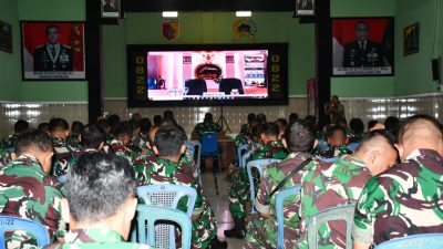 Danrem 083/Bdj Kolonel Inf Setyo Wibowo Pamit Lewat Vidcon, Sampaikan Pesan Haru untuk Prajurit dan PNS