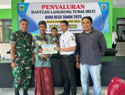 Babinsa Desa Petung Kawal Penyaluran BLT DD Tahap 1–3, Warga Merasa Terlindungi