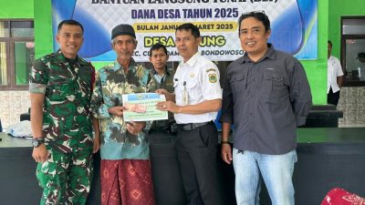 Babinsa Desa Petung Kawal Penyaluran BLT DD Tahap 1–3, Warga Merasa Terlindungi