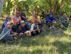 Di Sela Kesibukan Pembuatan Badan Jalan TMMD ke-124, Koptu Sarmidi Laksanakan Komsos Bersama Warga