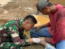 Sentuhan Kemanusiaan Tim Kesehatan Turut Beraksi di TMMD ke-124 Kodim 0422/LB