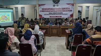 Musyawarah Desa Khusus Pembentukan Koperasi Merah Putih Desa Kebonagung Kecamatan Porong