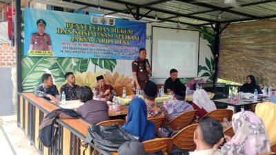 Penyuluhan Hukum dan Sosialisasi Aplikasi Jaksa Garda Desa,Kecamatan STL ulu Terawas oleh Kejaksaan Negeri Musi Rawas