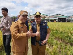 SEKDA OGAN ILIR ,HADIRI PANEN RAYA PADI SERENTAK BERSAMA PRESIDEN PRABOWO SECARA VIRTUAL