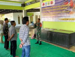 Desa Gunung Sari Siaga, Babinsa Serka Suparno Pimpin Langsung Pelatihan Tangguh Bencana