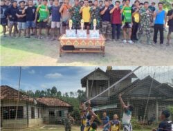 Semangat Kebersamaan TMMD ke-124, Kodim 0422/LB Gelar Turnamen Bola Voli bersama Warga Pekon Pemerihan