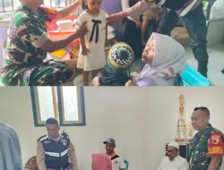 Babinsa Bantu Posyandu Kamboja Desa Bandilan,30 Balita dan Lansia Serbu Posyandu