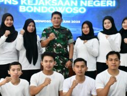Gebrakan Kasdim 0822,Mayor Inf Tanuri Tanamkan Nasionalisme ke CPNS Kejari Bondowoso