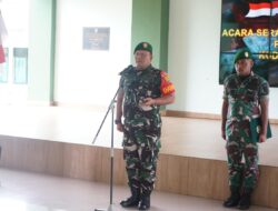 Dandim 0402/ OKI Pimpin Acara Sertijab PAMA