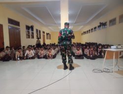 RAIH GENERASI EMAS! Babinsa Serda Alfan Tanamkan Jiwa Nasionalis Santri Ponpes Raudhatul Falah
