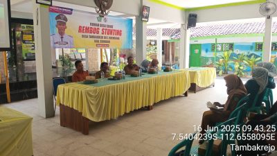 Menuju Indonesia Emas, Desa Tambakrejo Kecamatan Krembung Laksanakan Rembuk Stunting TA 2025
