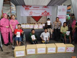 Hari Bhayangkara ke-79 Polrestabes Surabaya dan Bhayangkari Bantu Kaum Difabel