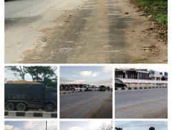 Dump Truck Bak Tinggi Serobot Aturan di Proyek Tol Tambang Rengat, Jalan Kotor dan Warga Tersiksa Debu