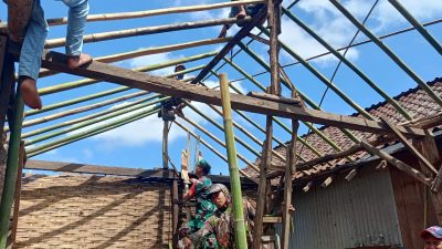 Sinergi TNI dan Warga Hidupkan Budaya Gotong Royong di Tegalampel