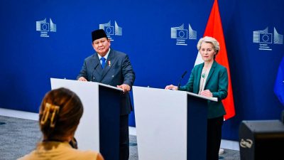 Presiden Republik Indonesia Prabowo Subianto: bertemu dengan Presiden Komisi Eropa,Ursula von der Leyen