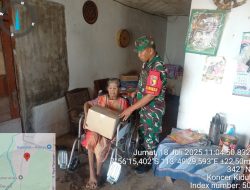 Tulus dan Peduli, Babinsa Kodim 0822 Beri Bantuan Sembako untuk Warga Kurang Mampu