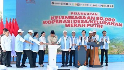 Presiden Prabowo Subianto meresmikan peluncuran kelembagaan 80.081 Koperasi Desa/Kelurahan Merah Putih
