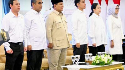 Wapres Gibran Rakabuming Mendampingi Presiden Prabowo Subianto,Peluncuran Logo HUT ke-80