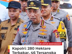 Polri Tetapkan 46 Orang Tersangka Dalam Kasus Karhutla di Riau