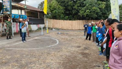 Pgs.Danramil 0822/14 Prajekan Letda Cke Sukiman: Membuka Koramil Cup Bola Kasti Dalam Rangka Memeriahkan HUT ke-80 RI