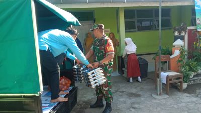 SPPG Dadapan Bagi Ribuan Paket Makan Bergizi, Dapat Dukungan Penuh dari Babinsa