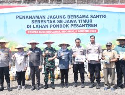 Bupati Sidoarjo dan Kapolresta Sidoarjo Tanam Jagung Bersama Santri, Dorong Swasembada Pangan Nasional 2025