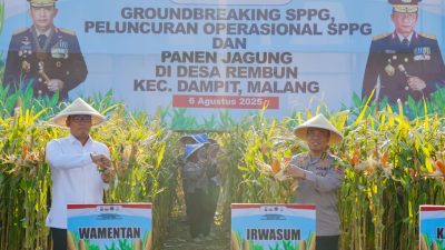 Panen Raya Jagung di Malang, Wujud Nyata Komitmen Polri dalam Ketahanan Pangan Nasional