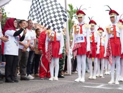 Semarak HUT RI, Ratusan Pelajar di OKI Ikut Lomba Gerak Jalan