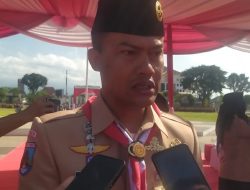 Dandim 0824 Pimpin Upacara Hari Pramuka ke-64 di Alun-alun Nusantara Jember