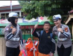 Ditlantas Polda Riau Meriahkan HUT ke-80 RI dengan “Gerakan Polantas Menyapa