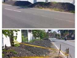 Limbah Aspal Jadi ‘Bom Waktu’ di Muncar,Dinas PU Banyuwangi Sengaja Abaikan Aturan