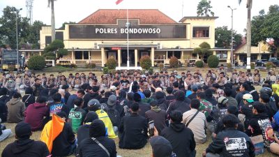 Dandim dan Kapolres Bondowoso Bersinergi Amankan Aksi Unjuk Rasa Aliansi Mahasiswa