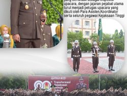 Kejati Aceh menggelar upacara Peringatan Hari Lahir Kejaksaan Republik Indonesia (RI) ke-80