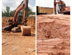 Galian Tanah di Gerbang Kantor Pemko Pekanbaru Diduga Dibekingi Oknum Wartawan, Polisi Bungkam